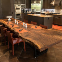 a live edge dining room table