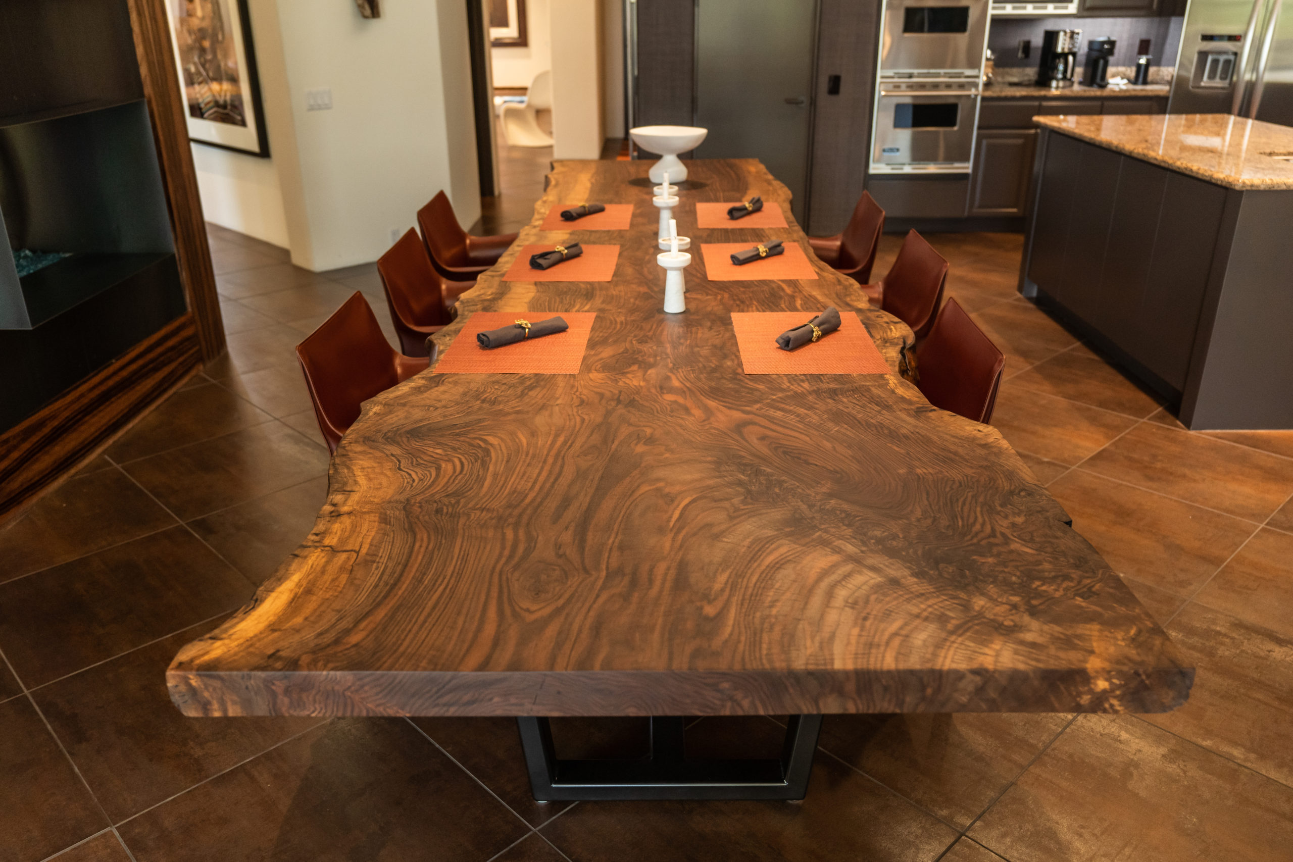 a live edge dining table