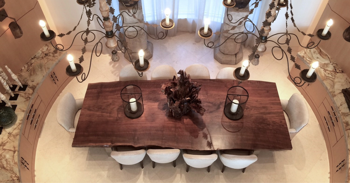 a live edge dining table